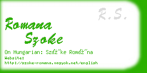 romana szoke business card